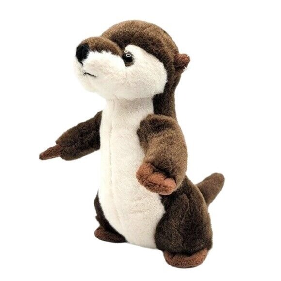 The Petting Zoo Sea Otter Realistic Plush Brown 10" Standing Stuffed Animal 2007 - Picture 1 of 10